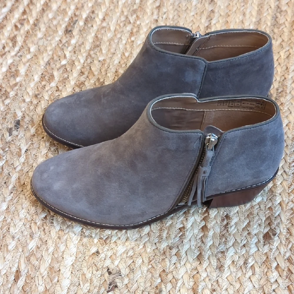 Vionic Charcoal Suede Ankle Boots - Picture 2 of 6